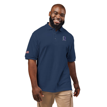 Embroidered 'D' Crest Polo Shirt — Classic Logo Work Polo