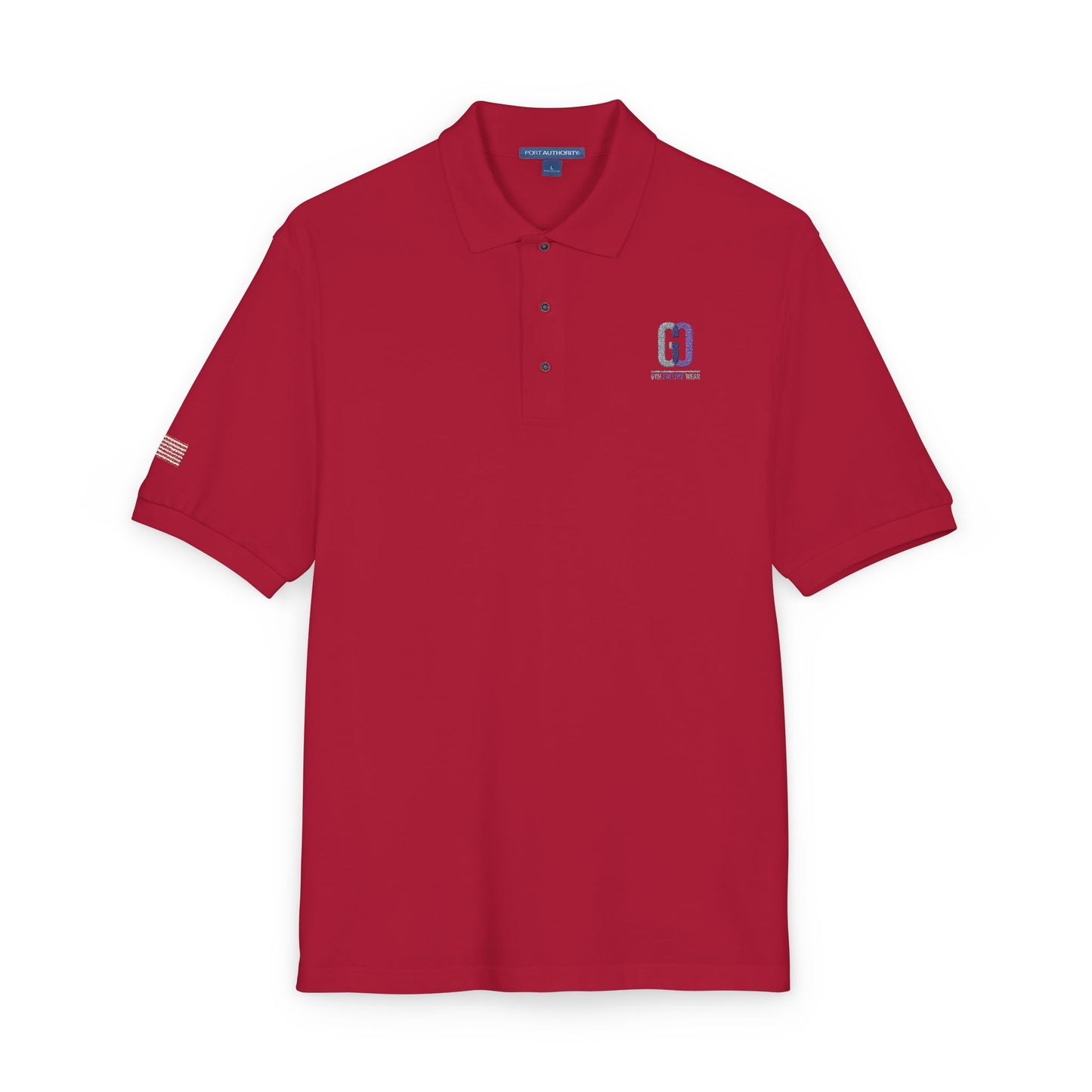 Embroidered 'D' Crest Polo Shirt — Classic Logo Work Polo