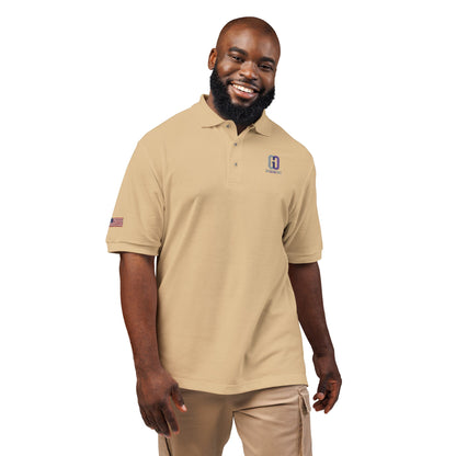 Embroidered 'D' Crest Polo Shirt — Classic Logo Work Polo