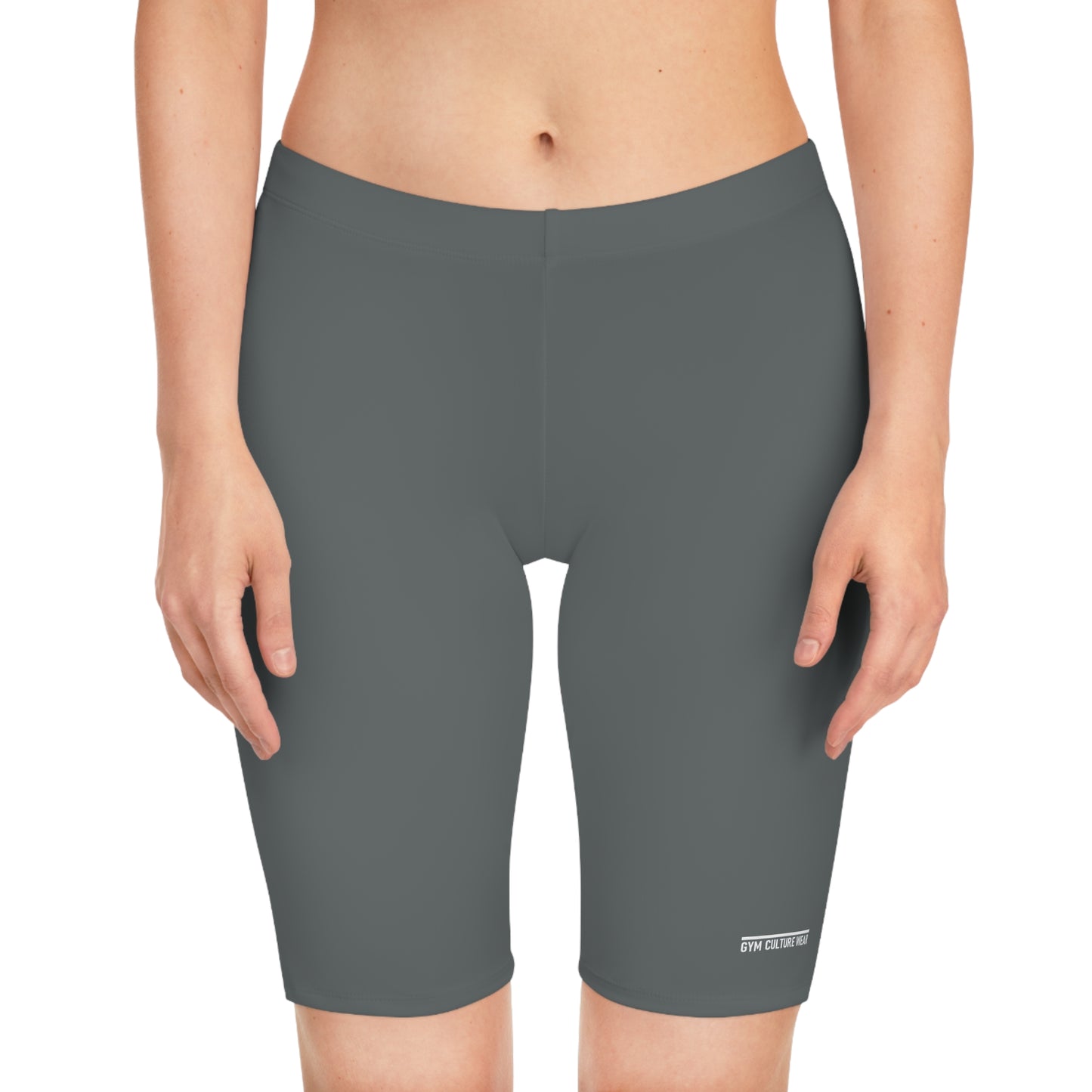 Biker style gym shorts