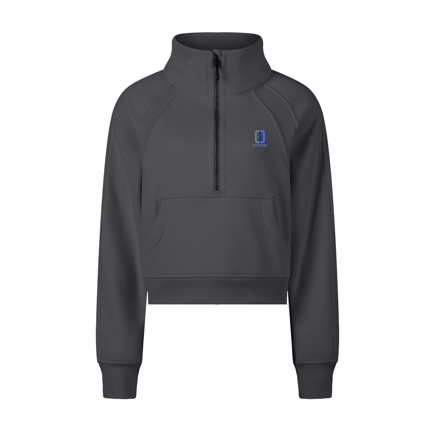 Cropped half-zip pullover