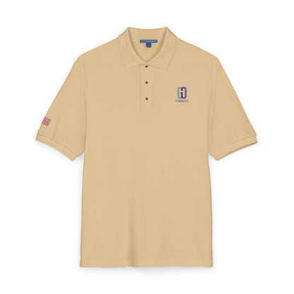 Embroidered 'D' Crest Polo Shirt — Classic Logo Work Polo
