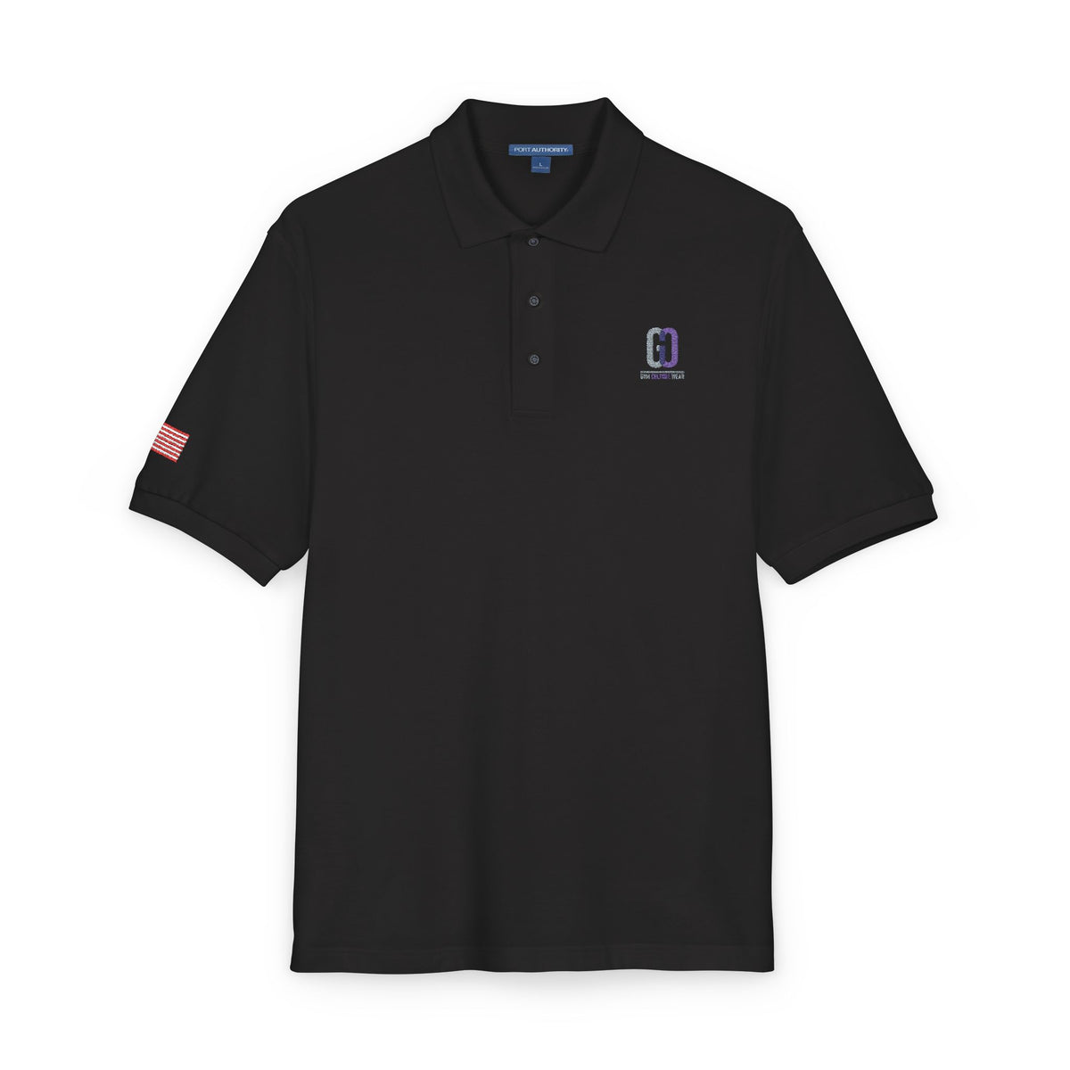 Embroidered 'D' Crest Polo Shirt — Classic Logo Work Polo