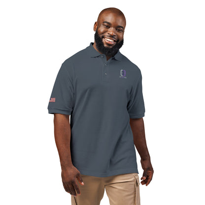 Embroidered 'D' Crest Polo Shirt — Classic Logo Work Polo