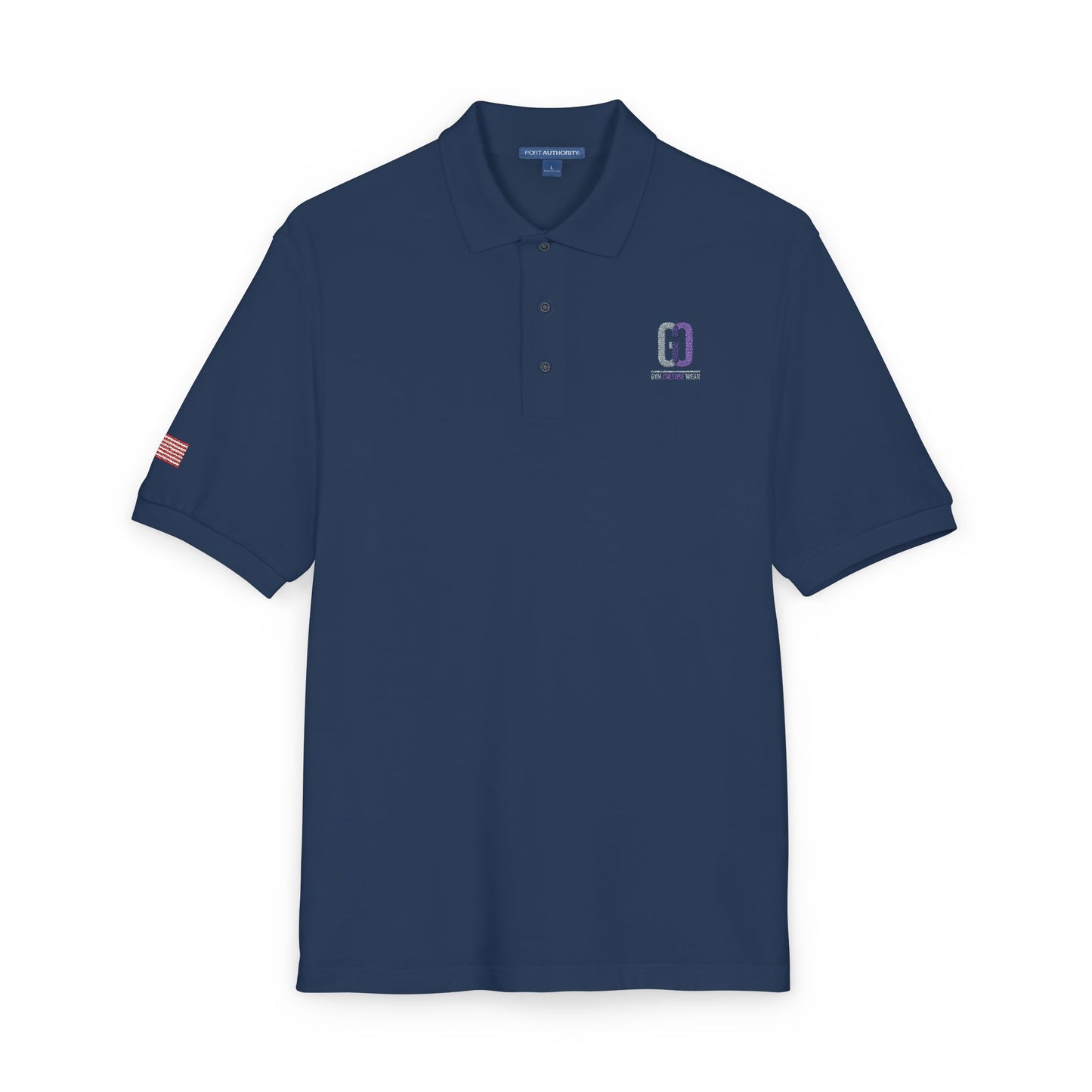Embroidered 'D' Crest Polo Shirt — Classic Logo Work Polo