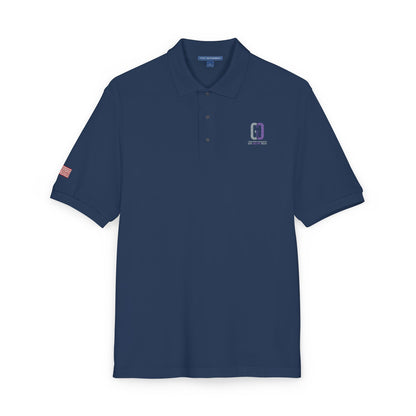 Embroidered 'D' Crest Polo Shirt — Classic Logo Work Polo