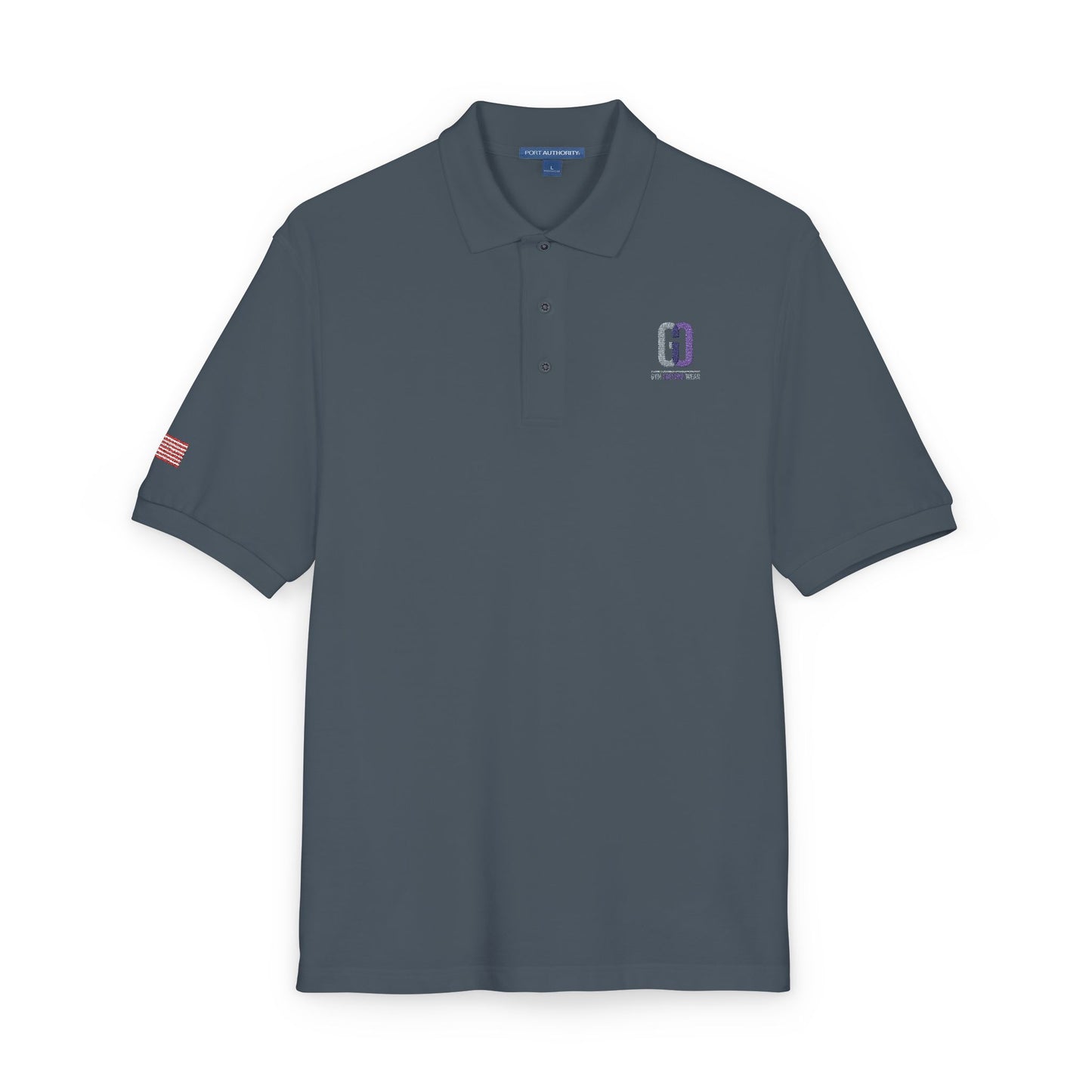 Embroidered 'D' Crest Polo Shirt — Classic Logo Work Polo