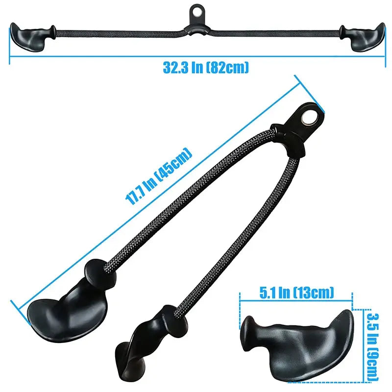 Ergonomic triceps rope